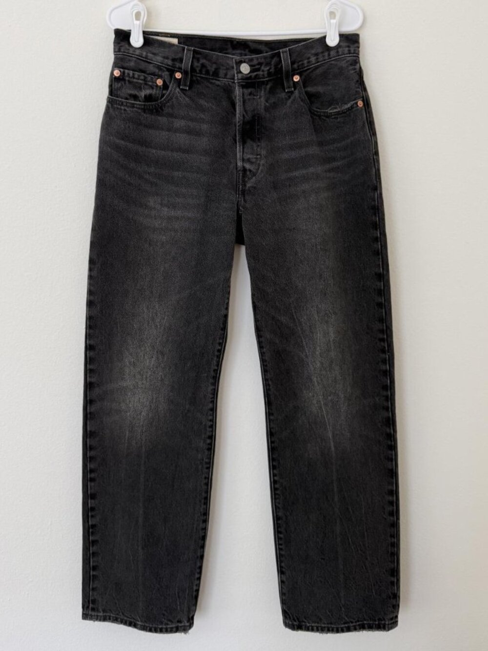 NWOT Levi's 501 90s Jeans Black Straight Leg Denim Size 28